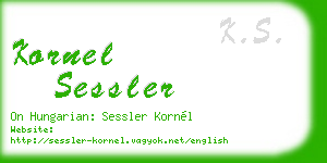 kornel sessler business card